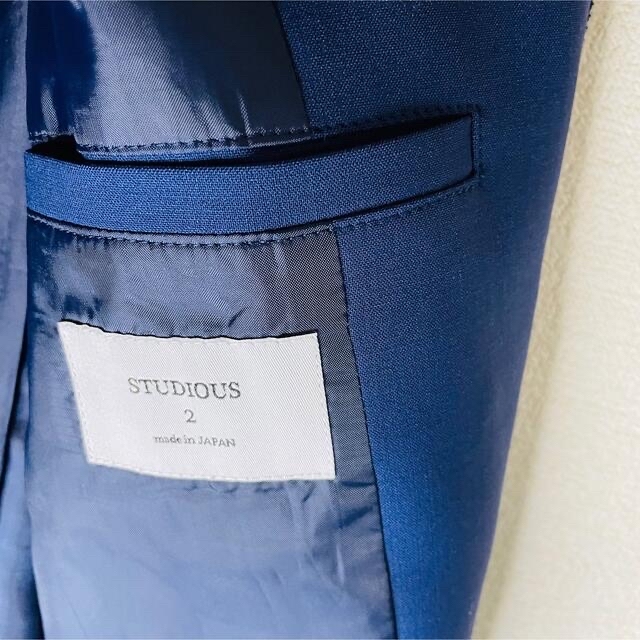 STUDIOUS(ステュディオス)の【美品】STUDIOUS ステュディオス ノーカラーストレッチブルゾン 日本製 メンズのジャケット/アウター(ブルゾン)の商品写真