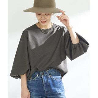 プラージュ(Plage)のPlage WO Bias Volume Sleeves ブラウス　ブラウン(シャツ/ブラウス(長袖/七分))