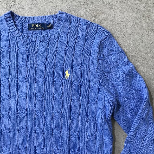 ポロ ラルフローレン ポニー刺繍ロゴ ロールネック コットンケーブル