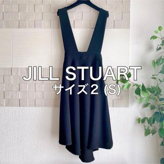 ジルスチュアート(JILLSTUART)の【美品】ジルスチュアート 黒ジャンパースカート(ひざ丈ワンピース)