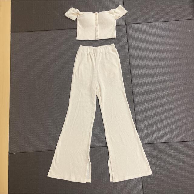 値下げ】GYDA ハイウエストワッフルフレアパンツセットアップ | so80