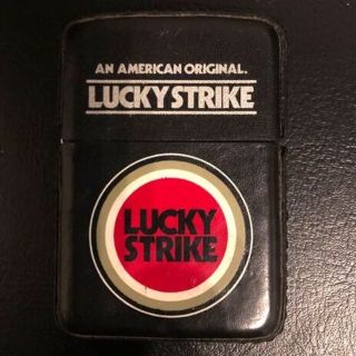 ジッポー(ZIPPO)のラッキーストライクzippo 黒革(タバコグッズ)