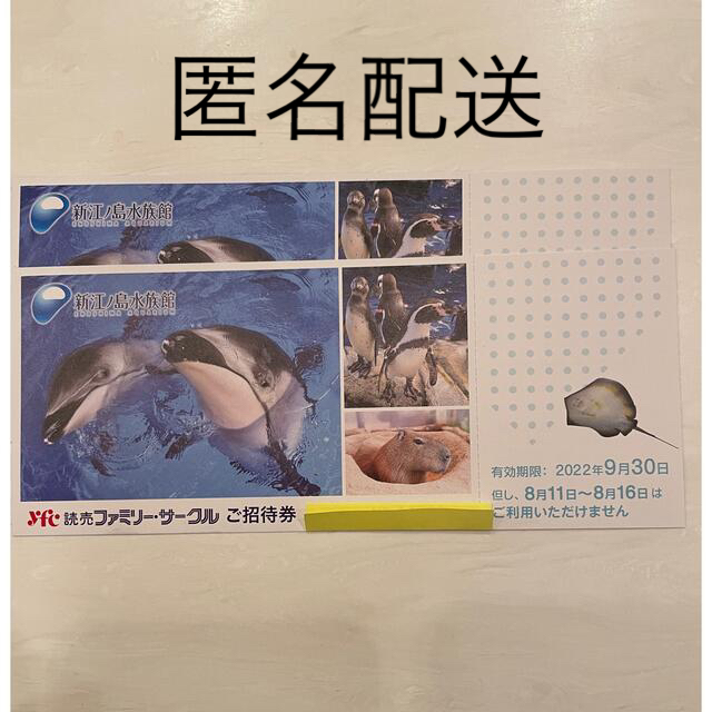 新江ノ島水族館　ご招待券 チケットの施設利用券(水族館)の商品写真