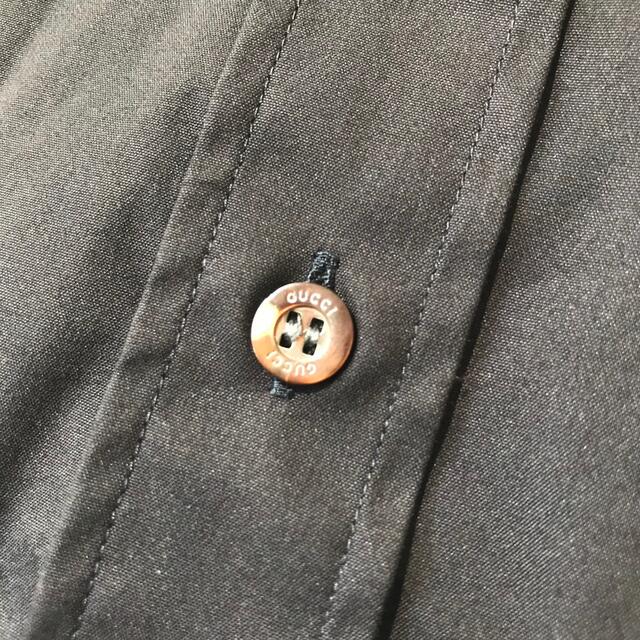 グッチ 刺繍ロゴ インターロッキング ブラック 長袖シャツ