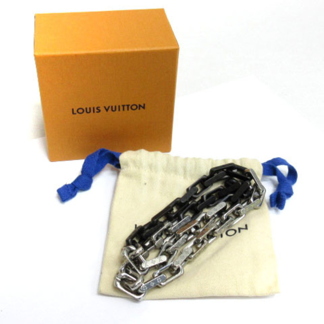 LOUIS VUITTON(ルイヴィトン)のルイヴィトン コリエ モノグラム チェーン ネックレス シルバー M00677 メンズのアクセサリー(ネックレス)の商品写真