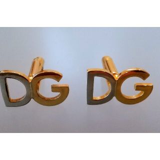 ドルチェアンドガッバーナ(DOLCE&GABBANA)のドルチェ&ガッバーナ　D&G　ロゴ　シルバー　ゴールド　コンビ　カフス　ボタン(シャツ)