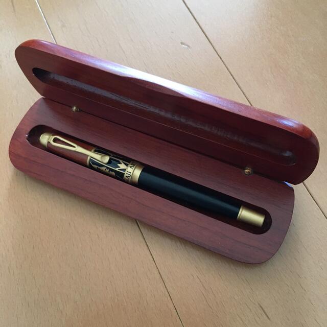 梶光雄　木製ペンケース付きボールペン