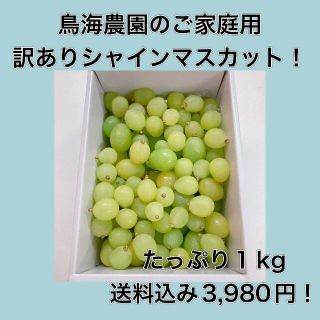 ご家庭用訳ありシャインマスカット！バラ・1ｋｇ(フルーツ)