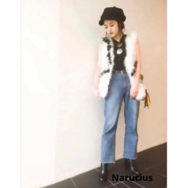 Narucius【新品未使用タグ付き】ナルシスフェザーベスト　ホワイトサイズ02 Mサイズ