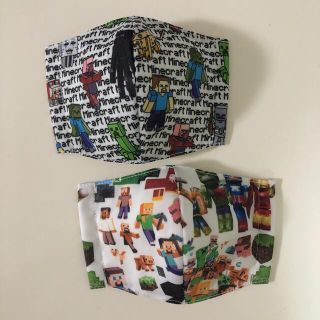 インナーマスク☆マイクラ　２枚セット☆マインクラフト　レゴ(外出用品)