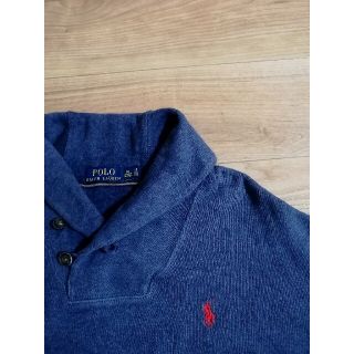 POLO ラルフローレン ボタン付き スウェット トレーナー ネイビー