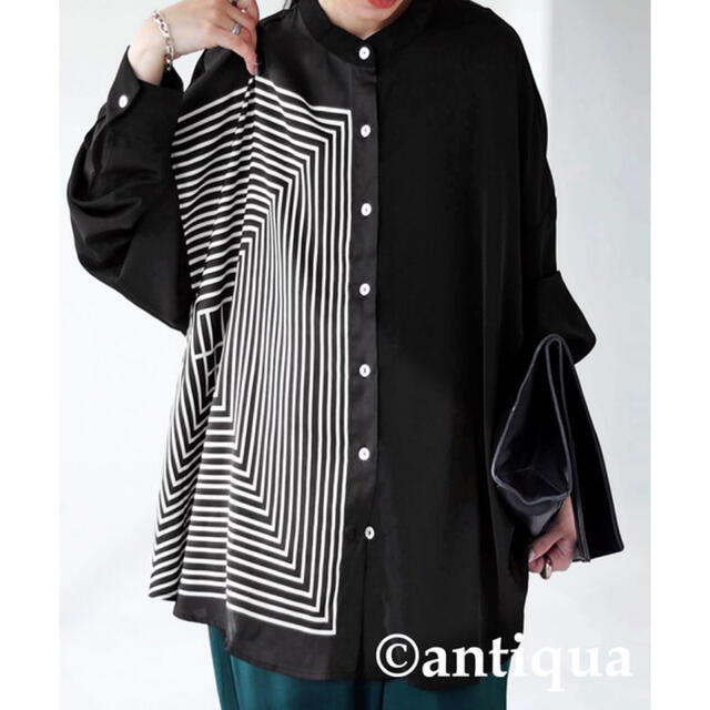 antiqua(アンティカ)のアンティカ アシメデザインシャツ レディースのトップス(シャツ/ブラウス(長袖/七分))の商品写真