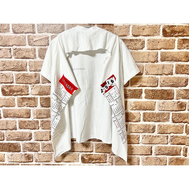 VETEMENTS ヴェトモン オープンバックTカレンダー白ホワイト XS | site