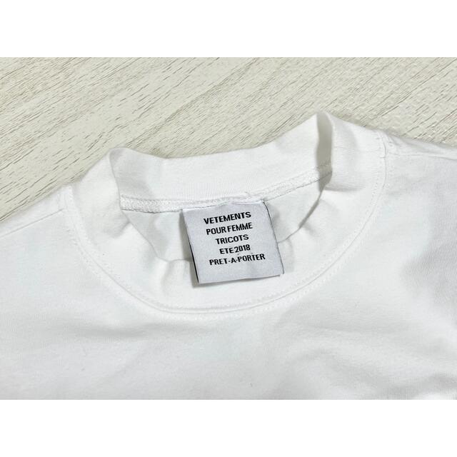 VETEMENTS ヴェトモン オープンバックTカレンダー白ホワイト XS | site