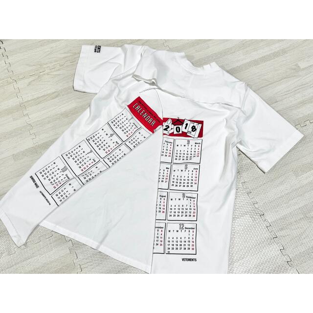 VETEMENTS ヴェトモン オープンバックTカレンダー白ホワイト XS | site