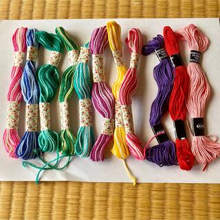刺繍糸/フェルト/くるみボタンキット/まとめ売り(生地/糸)