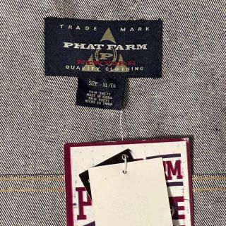 PHATFARM - PHAT FARM 刺繍ロゴ オーバーサイズデニムジャケット XLの