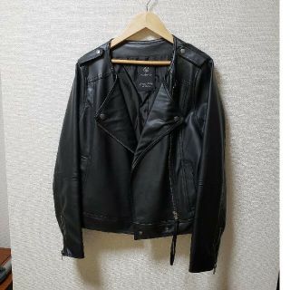 ダブルクローゼット(w closet)のライダース【ブラック】(ライダースジャケット)