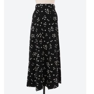 ベリーブレイン(Verybrain)のverybrain flower jagard skirt black(ロングスカート)