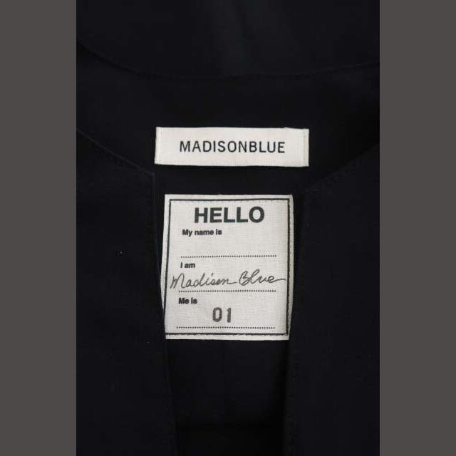 MADISONBLUE(マディソンブルー)のマディソンブルー eclat ワンピース 七分袖 ロング ノーカラー 黒 レディースのワンピース(ロングワンピース/マキシワンピース)の商品写真