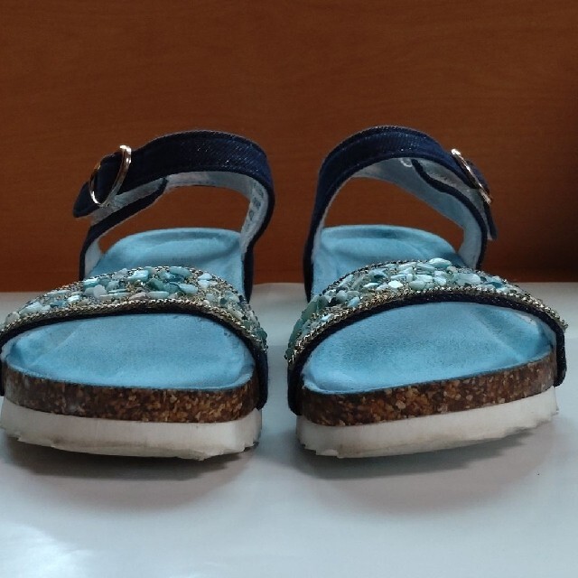 サンダル　20cm     ストラップ　女の子　水色　キッズ キッズ/ベビー/マタニティのキッズ靴/シューズ(15cm~)(サンダル)の商品写真