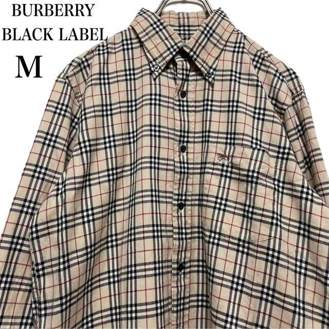BURBERRY BLACK LABEL(バーバリーブラックレーベル)のBURBERRY バーバリー ブラックレーベル ノバチェックシャツ ベージュ M メンズのトップス(シャツ)の商品写真