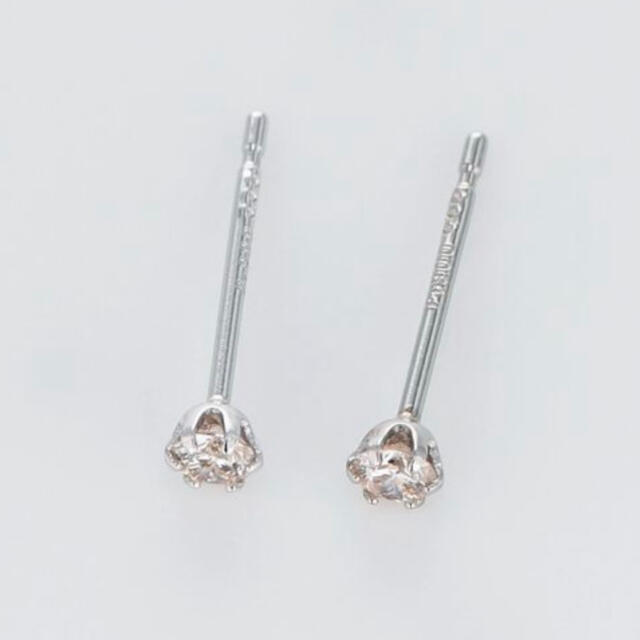 新品 PT900 天然ダイヤモンド プラチナピアス 刻印あり 上質 日本製