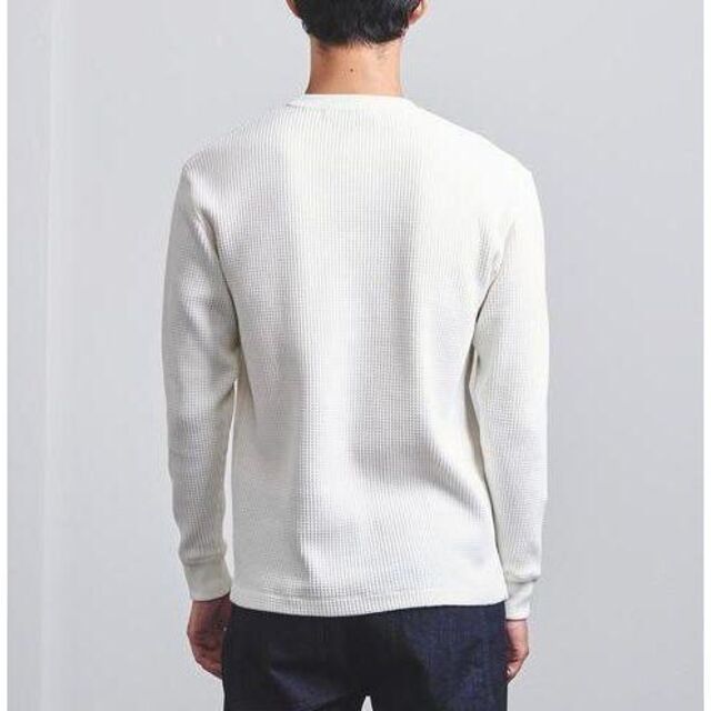 UNITED ARROWS(ユナイテッドアローズ)のサーマル クルーネック 長袖 カットソー S【 WHITE 】 メンズのトップス(Tシャツ/カットソー(七分/長袖))の商品写真