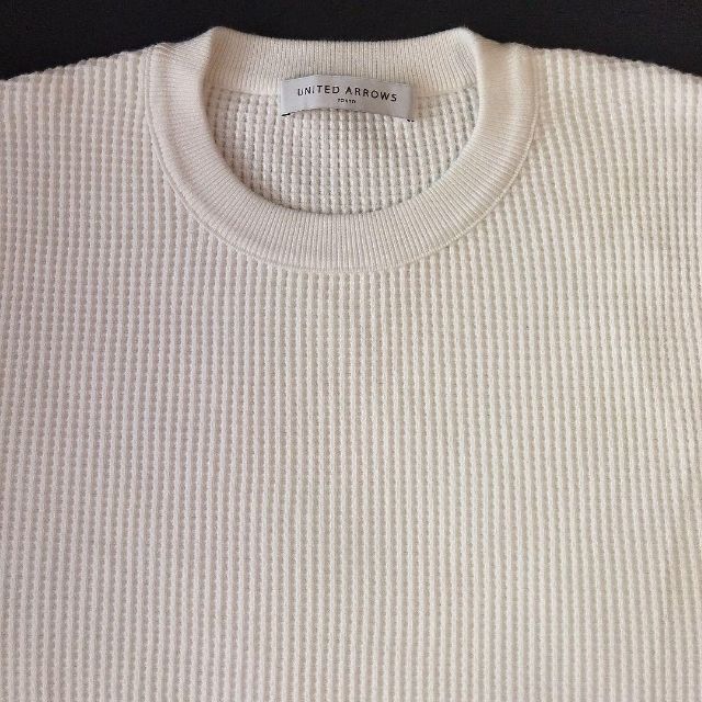 UNITED ARROWS(ユナイテッドアローズ)のサーマル クルーネック 長袖 カットソー S【 WHITE 】 メンズのトップス(Tシャツ/カットソー(七分/長袖))の商品写真