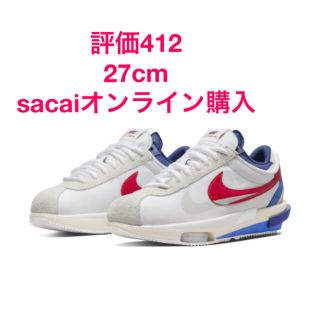 ナイキ(NIKE)の27 sacai NIKE ZOOM CORTEZ ズーム コルテッツ サカイ(スニーカー)