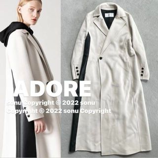 アドーア(ADORE)の2019AW ADOREアドーア スーパー140リバーメルトン サイド切替コート(チェスターコート)