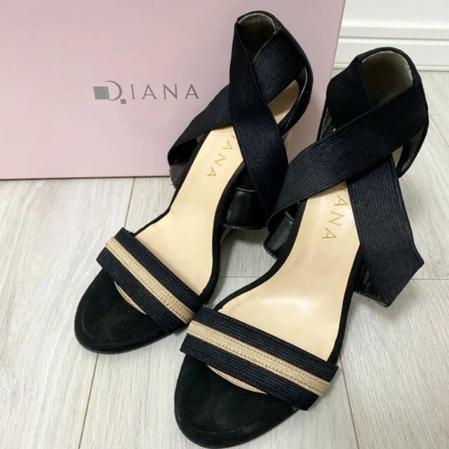 DIANA(ダイアナ)の美品！DIANA ダイアナ　24.5 日本製　ブラック　サンダル レディースの靴/シューズ(サンダル)の商品写真