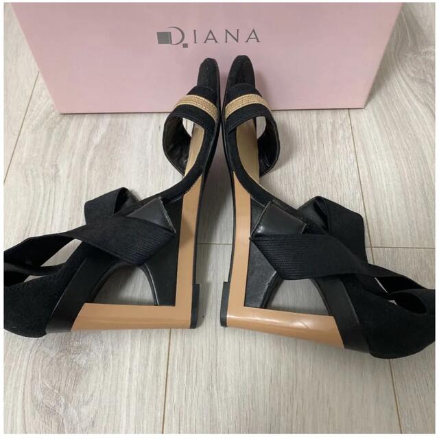 DIANA(ダイアナ)の美品！DIANA ダイアナ　24.5 日本製　ブラック　サンダル レディースの靴/シューズ(サンダル)の商品写真