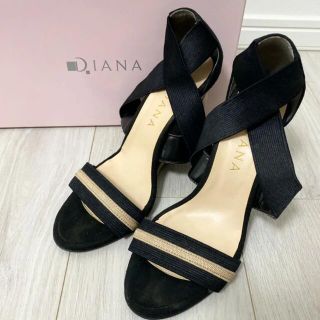 ダイアナ(DIANA)の美品！DIANA ダイアナ　24.5 日本製　ブラック　サンダル(サンダル)