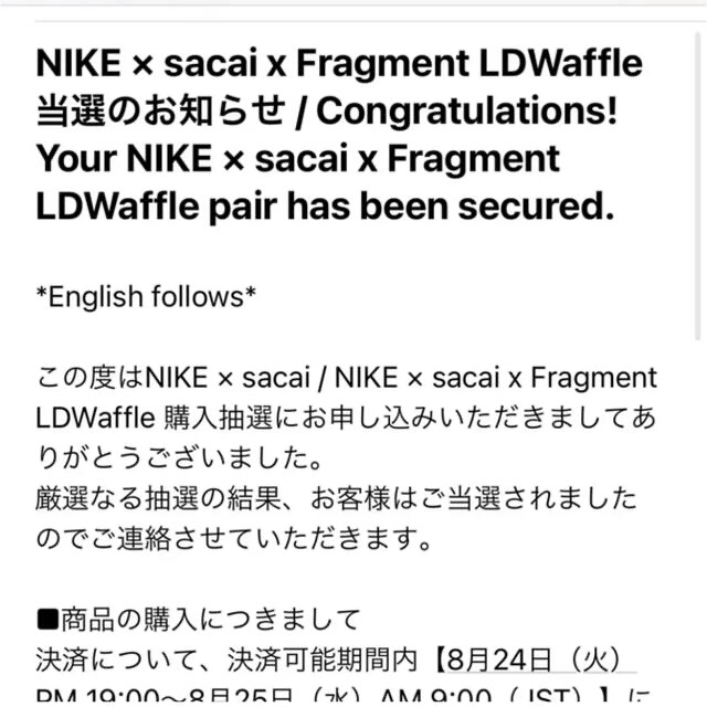 希少　NIKE×sacai×Fragment LDWaffle 23.5 グレー