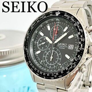 SEIKO - 129 セイコー パイロット メンズ腕時計 クロノグラフ 蓄光 