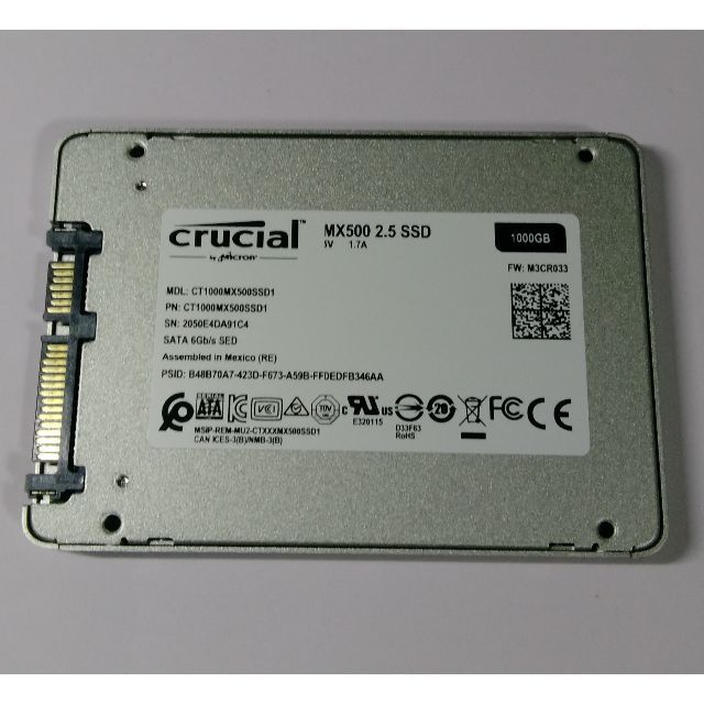 Crucial 内蔵SSD 1TB (1000GB) 2.5インチ 7日間保証