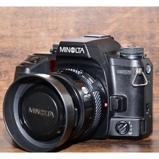 ミノルタフィルムカメラ　MINOLTA α-7 レンズ2本付き　動作品