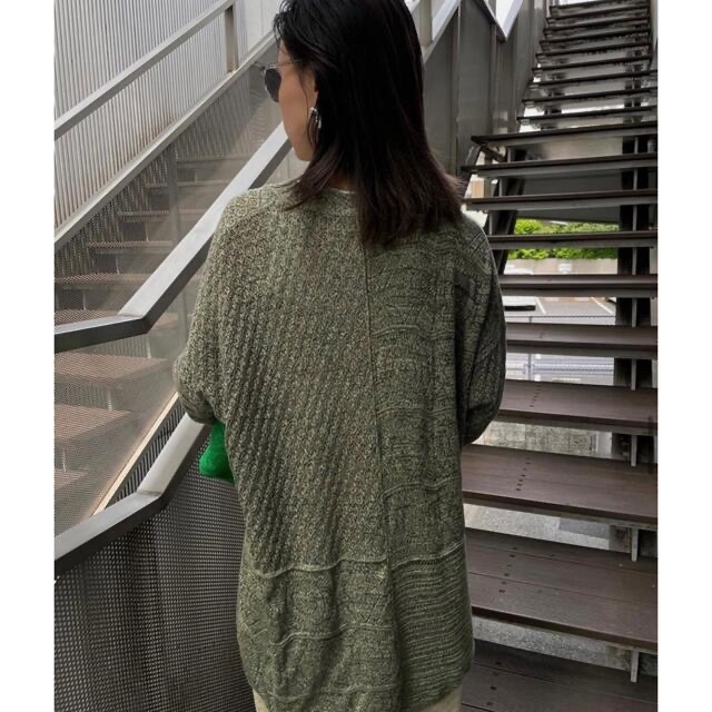 新品タグ付★2WAY SWITCH CARDIGAN グリーン 3