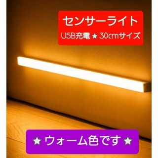 最新♪LEDライト１本センサーライトLED　人感　USB充電　モーションセンサー(蛍光灯/電球)