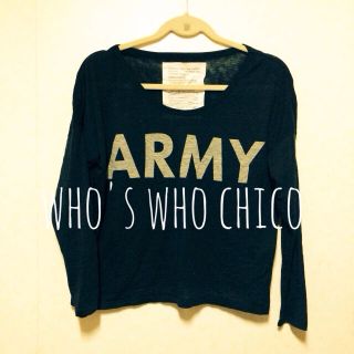 フーズフーチコ(who's who Chico)のチコ▶︎armyTシャツ(Tシャツ(長袖/七分))