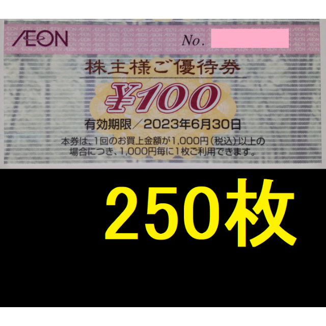 ネット店舗 イオン 株主優待券 25000円分 2023年6月期限 -a