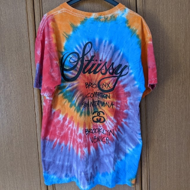 STUSSY　ワールドツアー　タイダイ　Tシャツ Mサイズ　ビッグロゴ　メキシコ