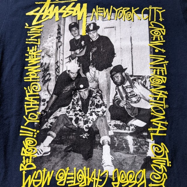 STUSSY　Beastie Boys　Tシャツ　ネイビー　黄色　M　USA製 3