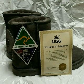 アグ(UGG)のAustralia　【マリー様専用】UGGグレー　ショート　US8　プレートタグ(ブーツ)