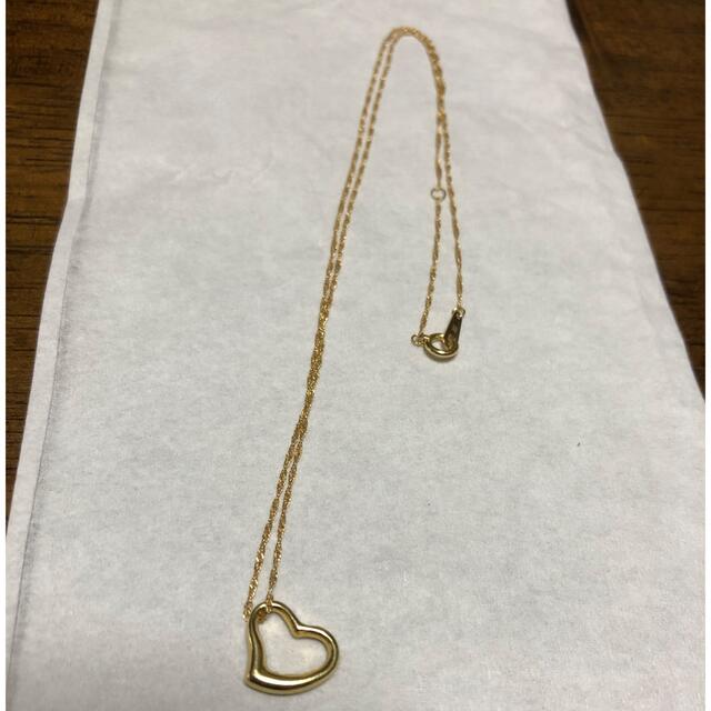 アクセサリー18KT   オープンハート　ネックレス