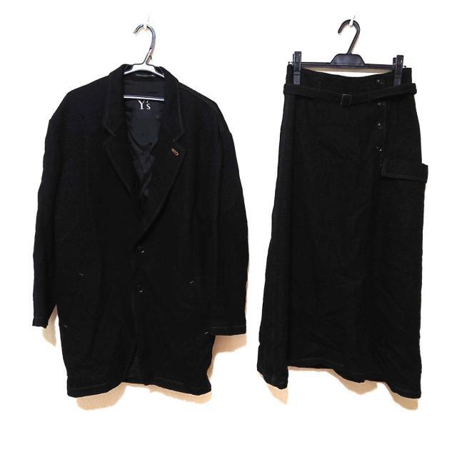 Y's(ワイズ)のワイズ スカートスーツ レディース - 黒 レディースのフォーマル/ドレス(スーツ)の商品写真