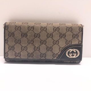 グッチ(Gucci)のグッチ 長財布 ニューブリット/GG柄 204836(財布)