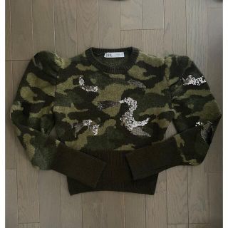 ザラ(ZARA)のZARA ザラ　迷彩　カモフラセーター　トップス　M(ニット/セーター)