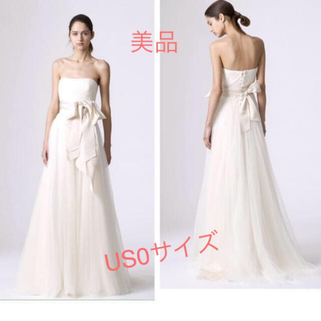 Vera Wang(ヴェラウォン)のVerawangのdelaney US0サイズ レディースのフォーマル/ドレス(ウェディングドレス)の商品写真